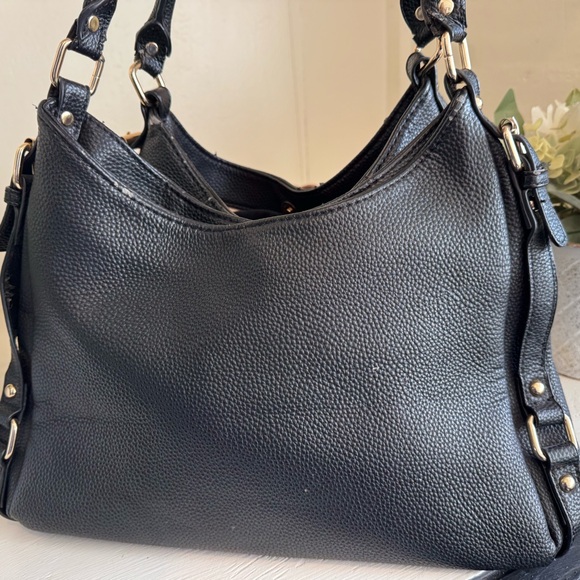 Michael Kors Black Pebbled Leather Hobo Bag - Picture 2 of 11